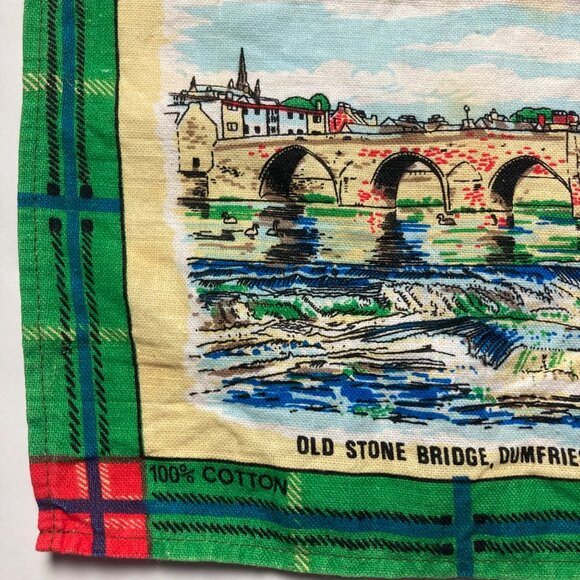 Vintage Scotland Linen Tea Towel Lot Of 4 Scotty Dog Bagpipes Lamont Scottish - Picture 11 of 16